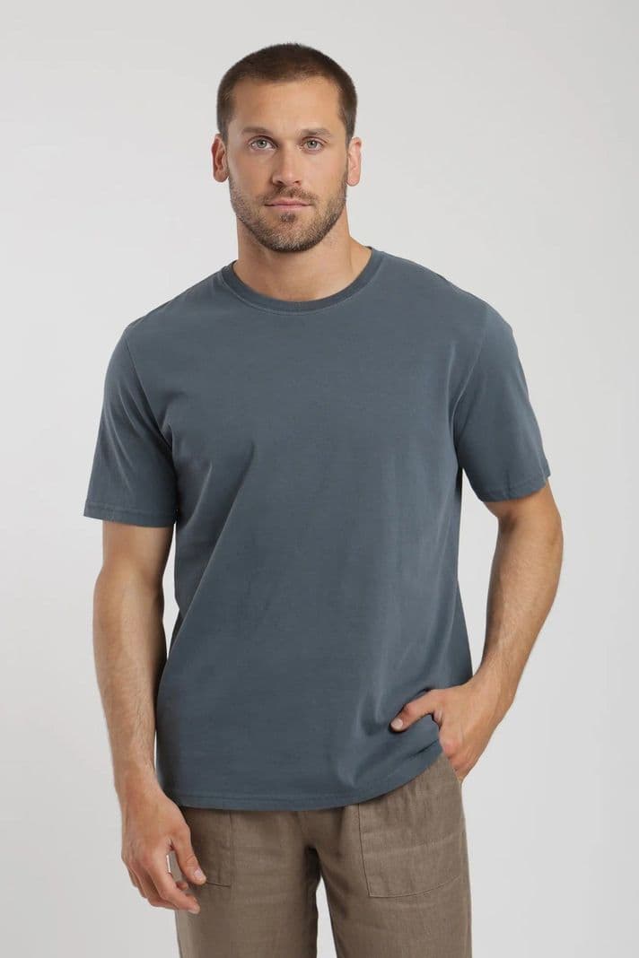 Polera manga corta hombre plain Azul S