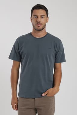 Polera manga corta hombre Slim Label Azul S
