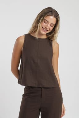 Blusa sin mangas caulle Cafe M