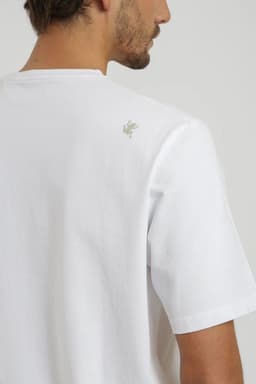 Polera manga corta hombre Crop Blanco XS