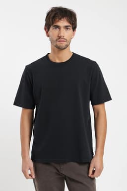 Polera manga corta hombre Crop Negro XS