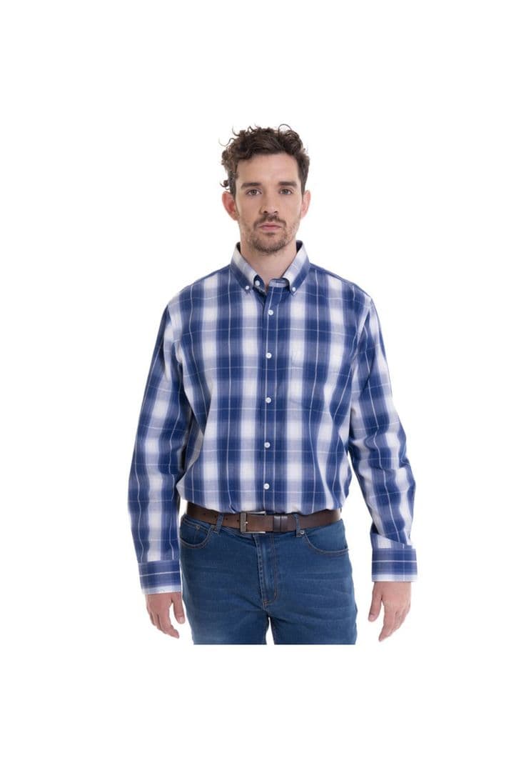 Camisa Trevira Cuadros Azul XL