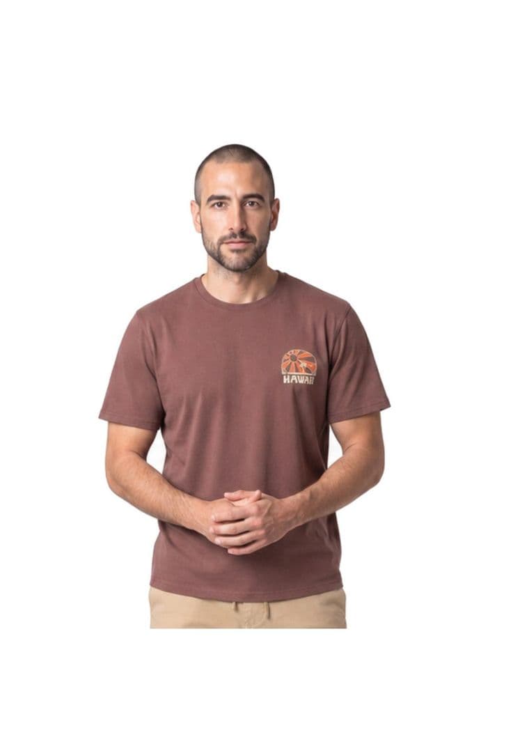 Polera Estampado Espalda Hombre Palo Rosa 4XL