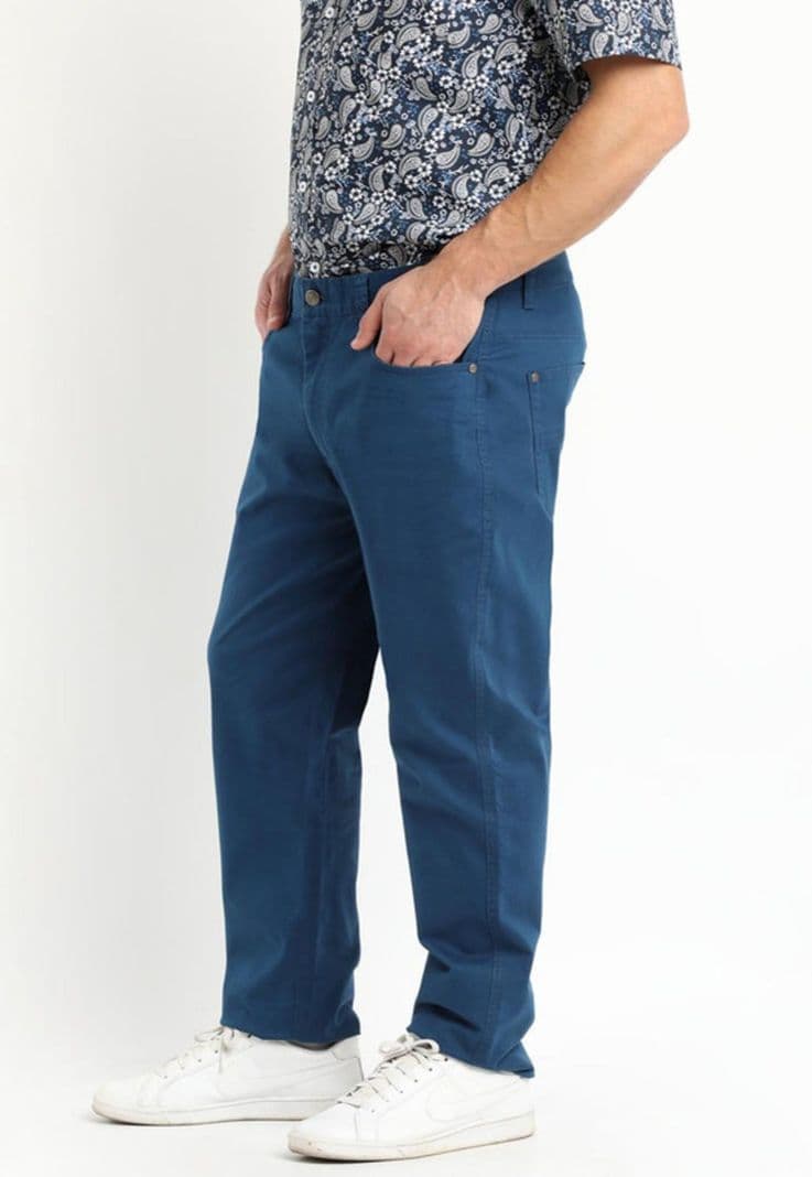 Pantalon 5 Bolsillos Spandex Azul 52
