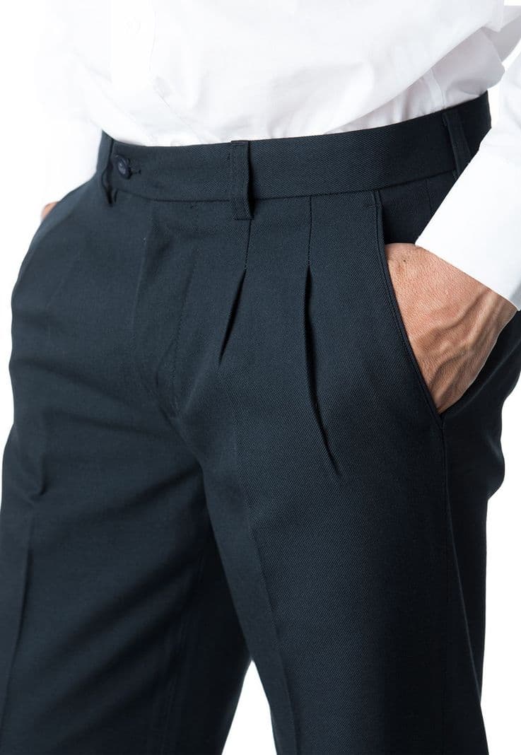Pantalon Casimir Pinzado Azul 56