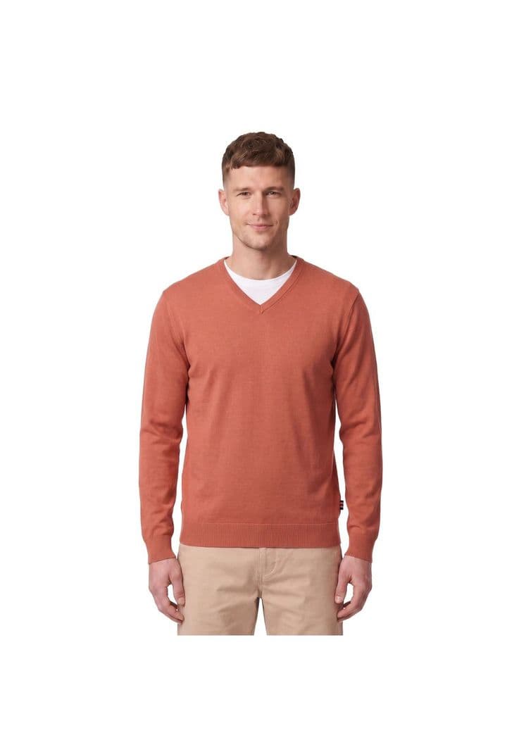 Sweater Cuello V Hombre Naranjo M