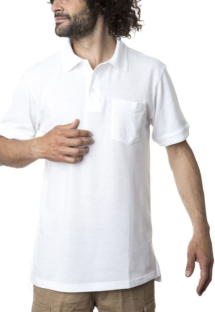 Polera Pique Lisa Blanco S
