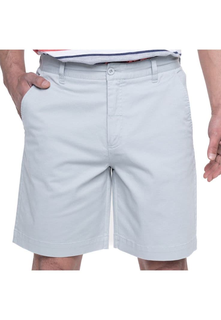 Bermuda Gabardina Frente Plano Gris 62