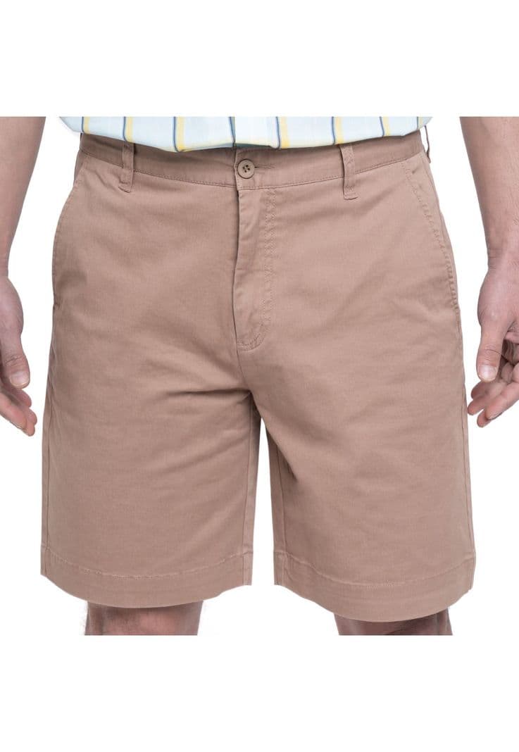 Bermuda Gabardina Frente Plano Cafe 70