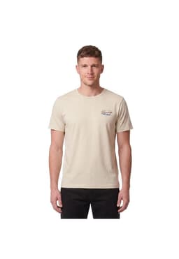 Polera Estampado Espalda Hombre Beige L