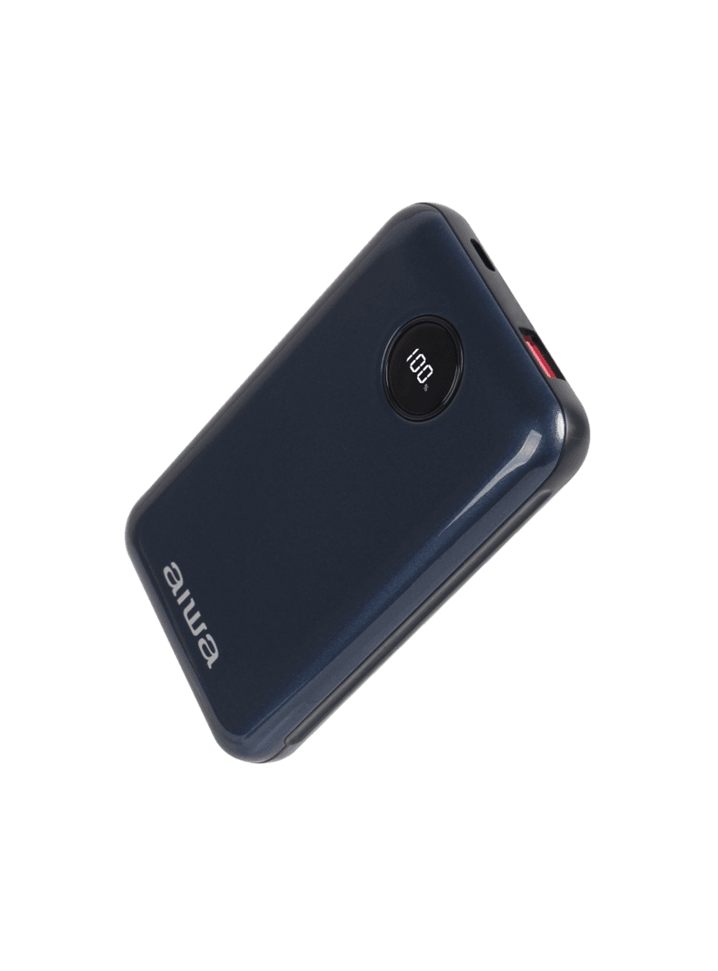 Cargador Bateria Externa Power Bank 10.000 Mah Aiwa Paw-300 Azul Marino