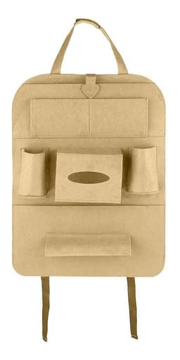 Bolso Organizador Para Asiento Trasero De Auto Colores Beige