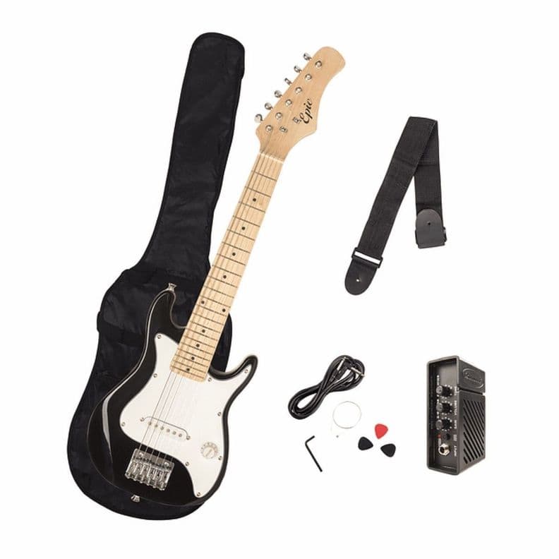 Pack Guitarra Electrica Ninos Con Amplificador 2W Epic Negro