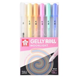 Lapiz Gel Gelly Roll Sakura Moonlight 6 Colores Pasteles