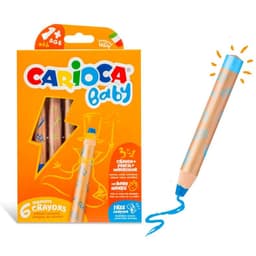 Lapices Carioca 3 En 1 (6 Colores)+ Sacapunta Baby