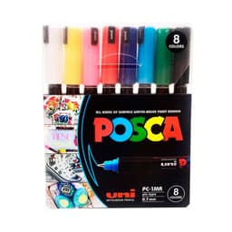 Marcadores Uni Posca 8 Colores 1MR 0.7mm