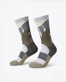 Calcetin Trekking Queulat Lana Merino Alto Atakama Outdoor Gris L-XL