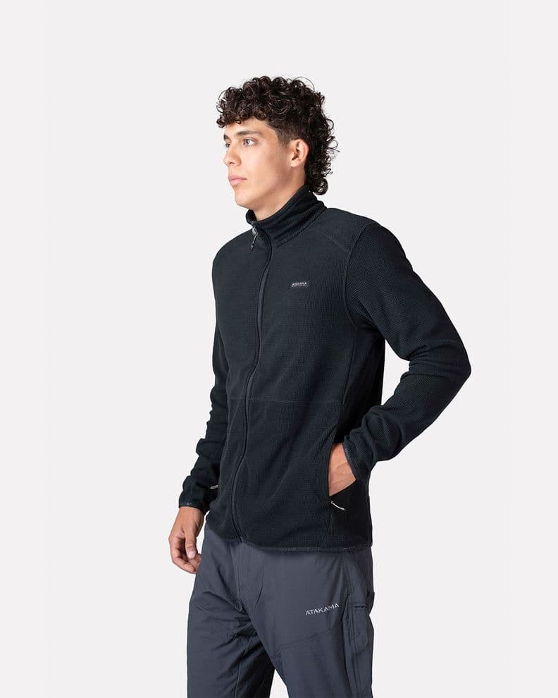Polar Fleece Deportivo Hombre Terra Full Zip Negro Atakama Outdoor XL