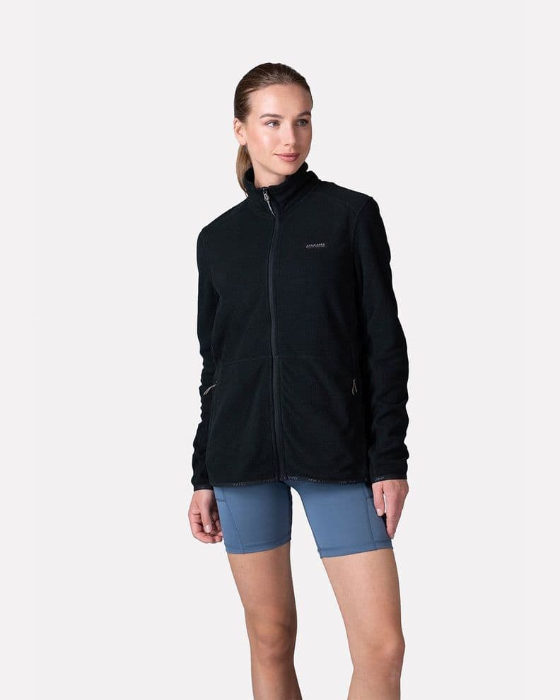 Polar Fleece Deportivo Mujer Terra Full Zip Negro Atakama Outdoor L