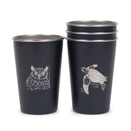 Set 4 Vasos Acero 480 Ml Negro Fauna Chilena Atakama Outdoor