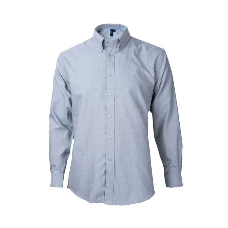 Camisa Oxford B/Suelto M/L Gris oscuro 2XL