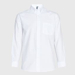 Camisa Oxford B/Pegado M/L Blanco XXXL