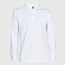 Polera Ml Hombre Waffle Blanco S
