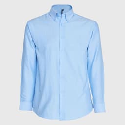 Camisa Oxford B/Suelto M/L Celeste XXL