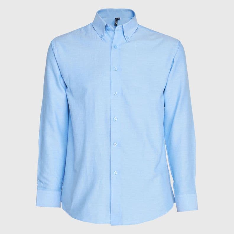 Camisa Oxford B/Suelto M/L Celeste XXL
