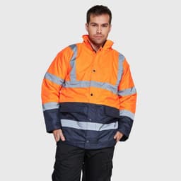 Parka Kimono Alta Visibilidad Combinada Naranja Naranjo XXXL