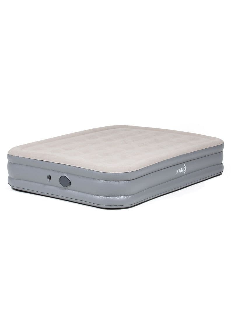 Colchon Inflable Electrico Kano Con Bateria Doble Altura Beige