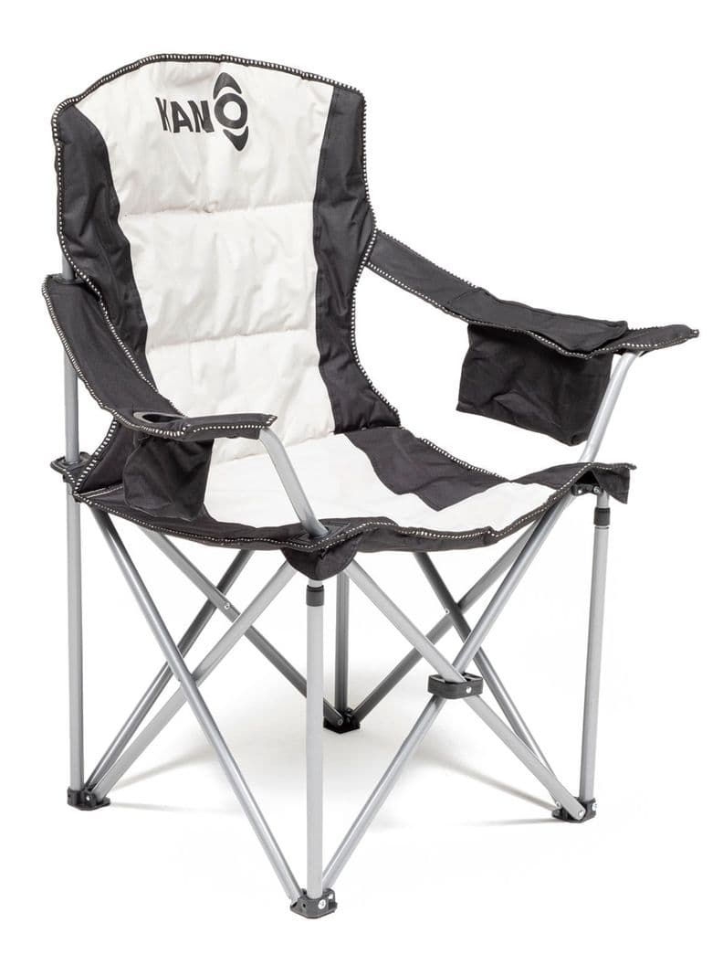 Silla Plegable Para Camping Kano Cucao Reforzada Acolchada Gris