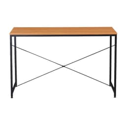 Escritorio Estilo Industrial Relan Desk 3 Negro y Madera Beige