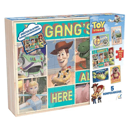 Rompecabezas De Madera 5 en 1 Toy Story Azul