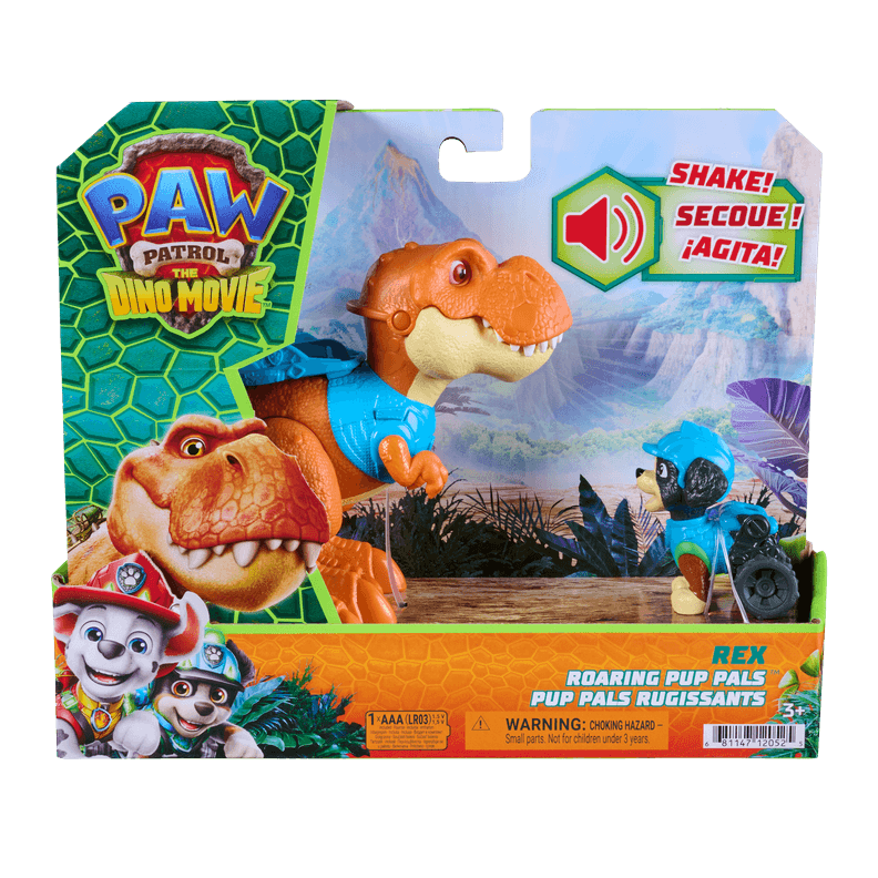 Dinosaurio Y Figura Rex La Dino Pelicula Paw Patrol Naranjo