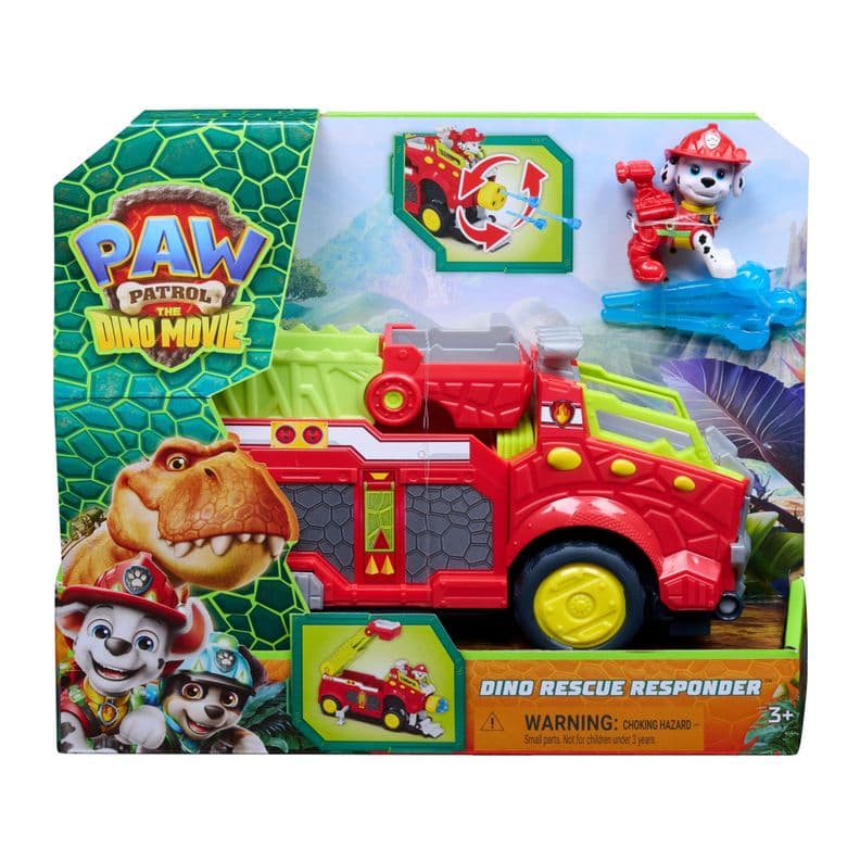Vehiculo de Marshall Lanzador La Dino Pelicula Paw Patrol Rojo