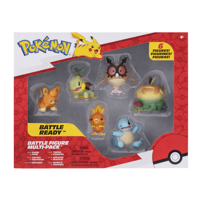 Set 6 Figuras De Batalla Pokemon Amarillo