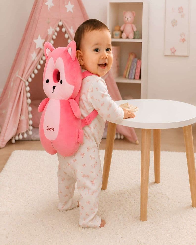 Cojin Protector de Cabeza para Bebe 01 Rosado