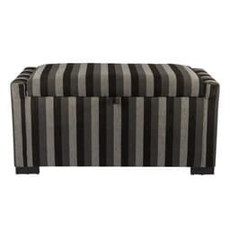 Banqueta con Baul Leyzy Rayas-Negras 40X55X105 cm Maxima Design