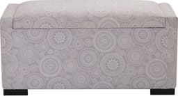 Banqueta con Baul Leyzy Mandala Estampado 40X55X105 cm Maxima Design Gris