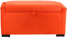 Banqueta con Baul Leyzy Naranjo Felpa con Baul 40X55X105 Cm
