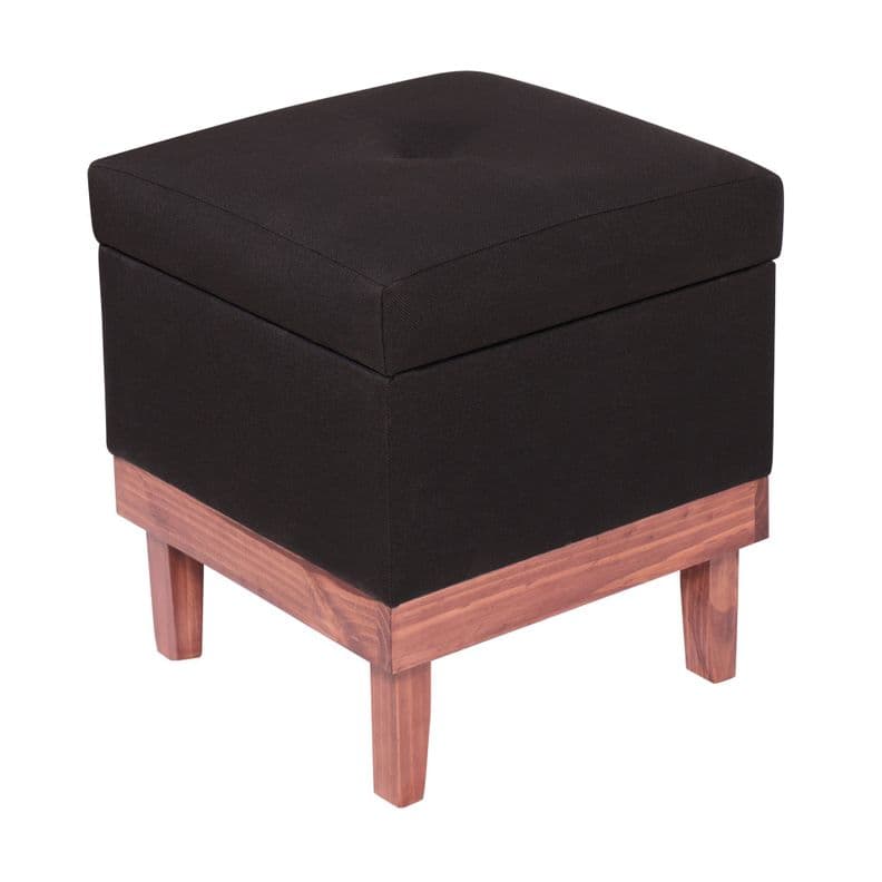 Pouf Baul Emilia Negro Omega 45x45x46 cm Maxima Design