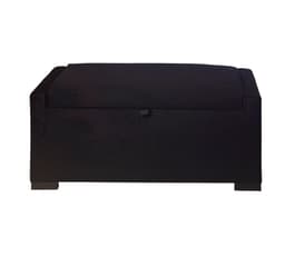Banqueta con Baul Leyzy Negro Felpa con Baul 40X55X105 Cm