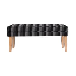 Banqueta Style Rayas Gris Negro 100x40x40 Cm
