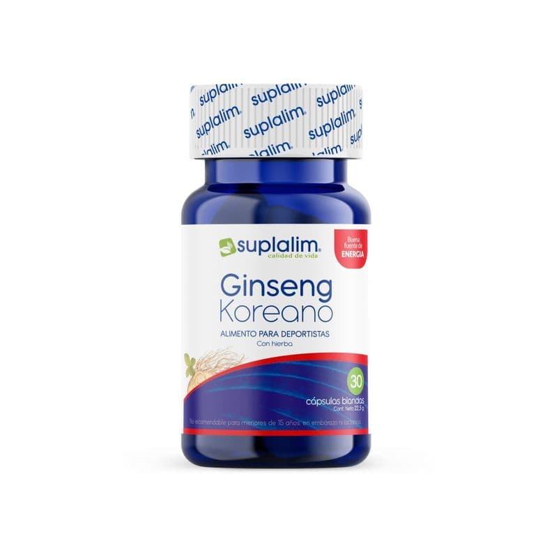 GINSENG KOREANO ENERGIZANTE NATURAL - 30 CAPSULAS SUPLALIM