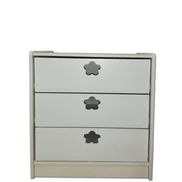 Cajonera 3 Blanco Flor Rosado