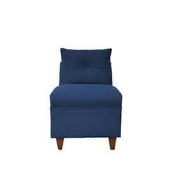 Butaca Mateo Chenille Azul Pata Madera 1C