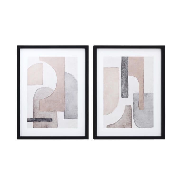 Set 2 marcos madera (2 40x50) Negro 20x25 cm / 4F