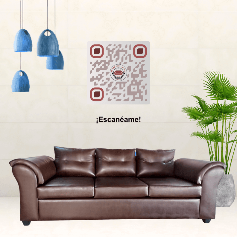 SOFA 3 CUERPOS MUSTANG PU FRANCE BROWN Cafe