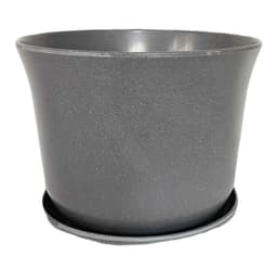 MACETA BIODEGRADABLE CURVO GRIS C/PLATO 16,5X13